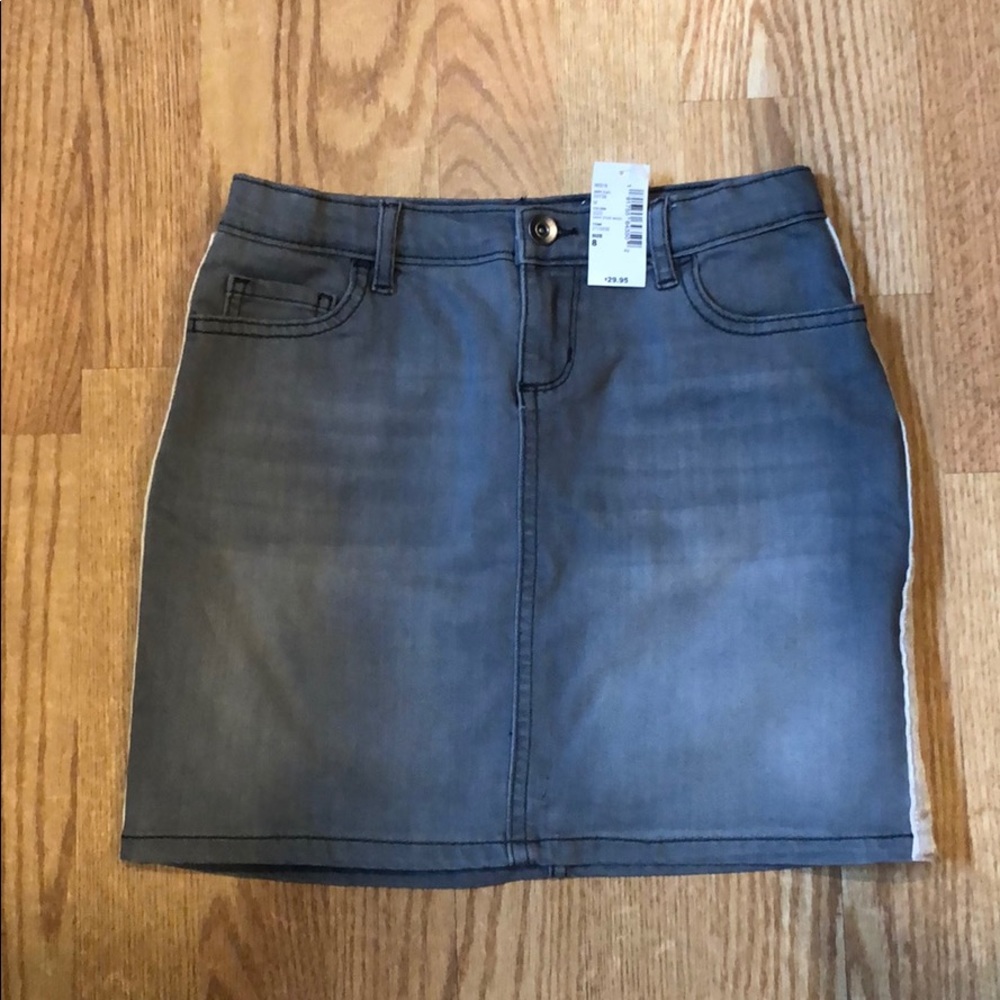 Grey jean skirt
